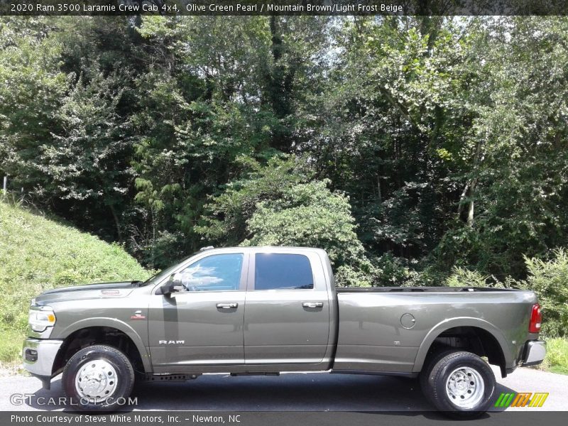 Olive Green Pearl / Mountain Brown/Light Frost Beige 2020 Ram 3500 Laramie Crew Cab 4x4