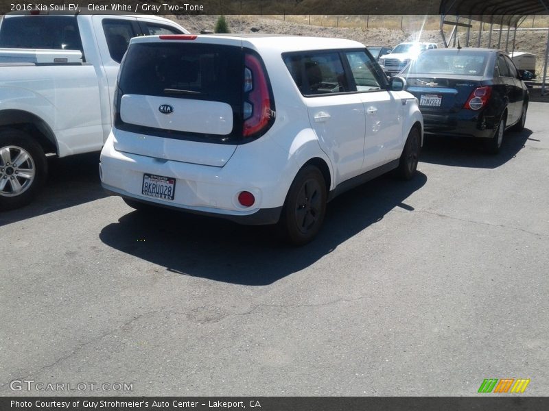 Clear White / Gray Two-Tone 2016 Kia Soul EV