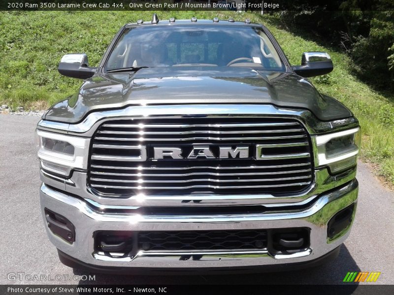 Olive Green Pearl / Mountain Brown/Light Frost Beige 2020 Ram 3500 Laramie Crew Cab 4x4