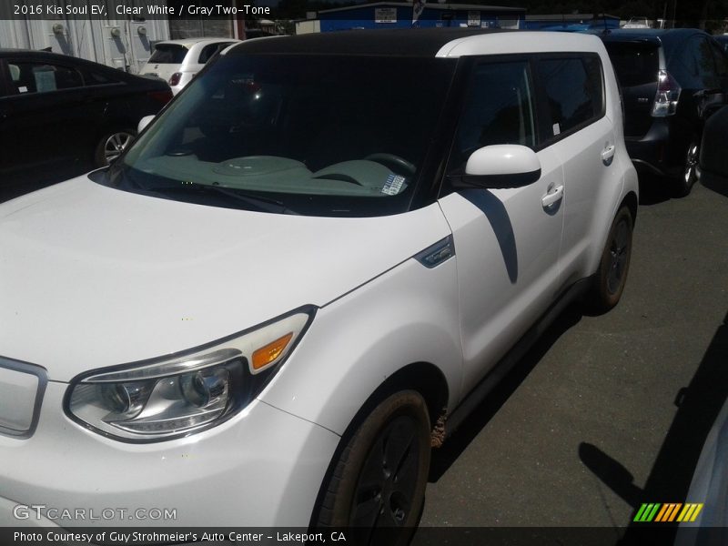 Clear White / Gray Two-Tone 2016 Kia Soul EV