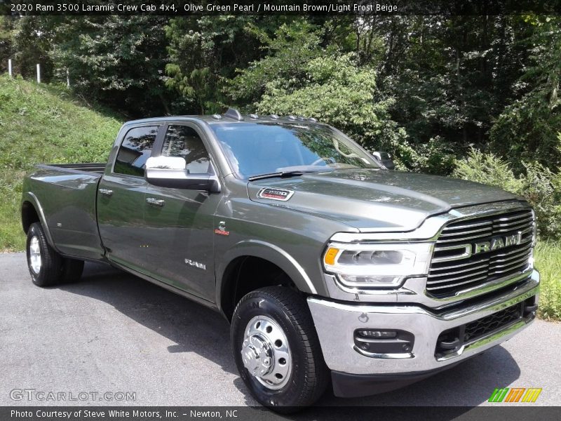 Olive Green Pearl / Mountain Brown/Light Frost Beige 2020 Ram 3500 Laramie Crew Cab 4x4