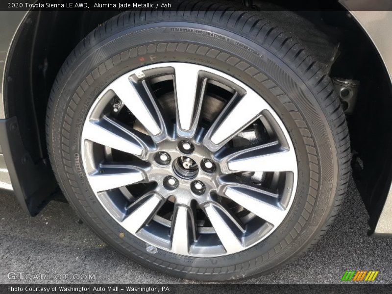 Alumina Jade Metallic / Ash 2020 Toyota Sienna LE AWD