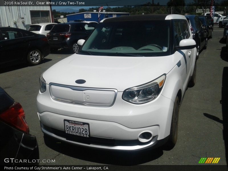 Clear White / Gray Two-Tone 2016 Kia Soul EV