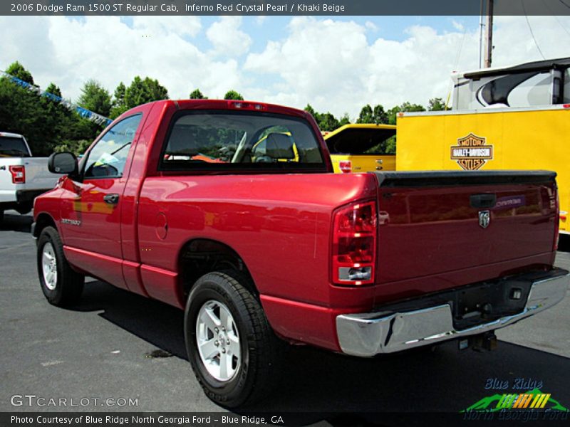 Inferno Red Crystal Pearl / Khaki Beige 2006 Dodge Ram 1500 ST Regular Cab
