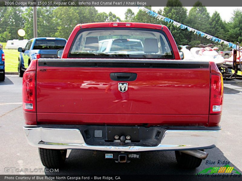Inferno Red Crystal Pearl / Khaki Beige 2006 Dodge Ram 1500 ST Regular Cab