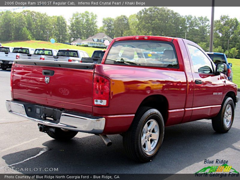 Inferno Red Crystal Pearl / Khaki Beige 2006 Dodge Ram 1500 ST Regular Cab