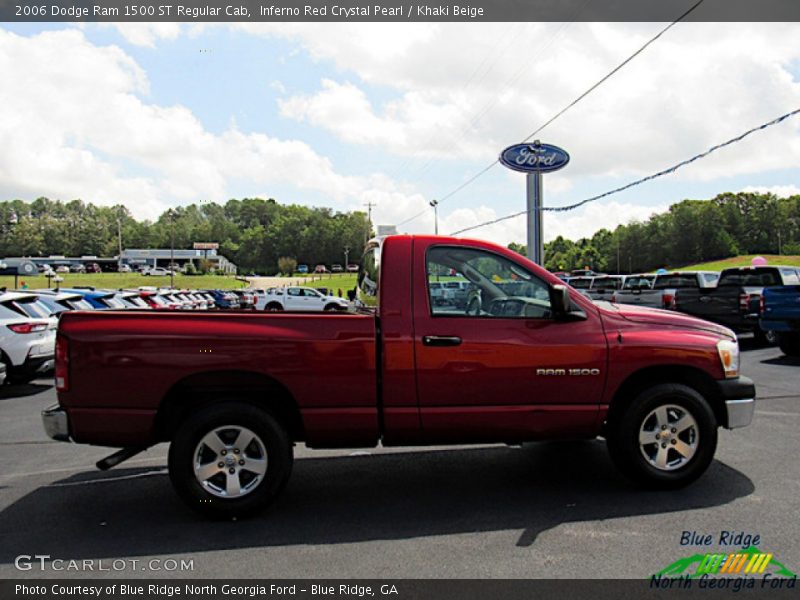 Inferno Red Crystal Pearl / Khaki Beige 2006 Dodge Ram 1500 ST Regular Cab