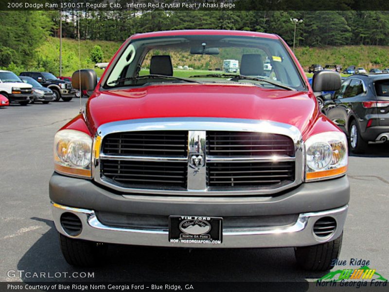 Inferno Red Crystal Pearl / Khaki Beige 2006 Dodge Ram 1500 ST Regular Cab
