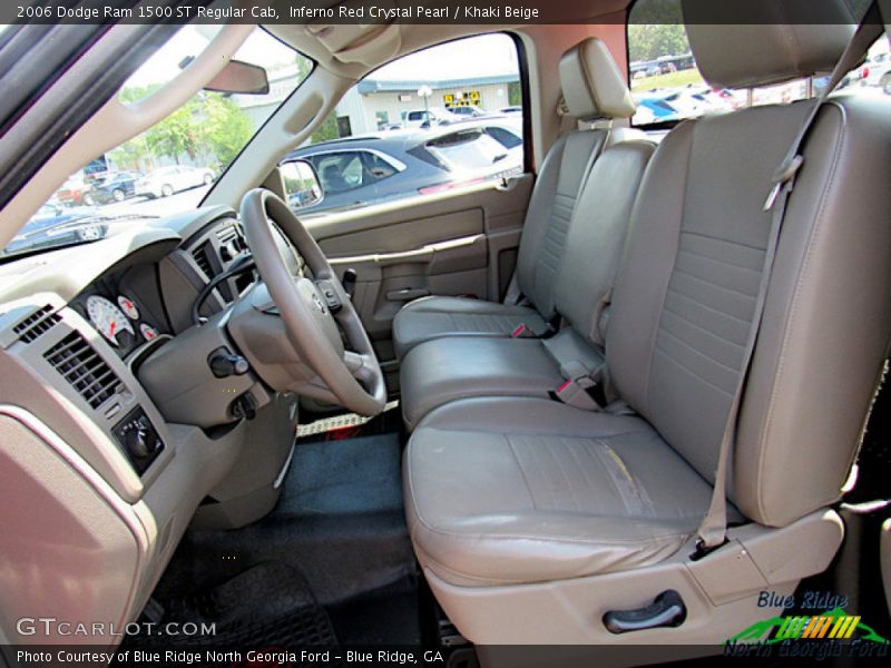 Inferno Red Crystal Pearl / Khaki Beige 2006 Dodge Ram 1500 ST Regular Cab