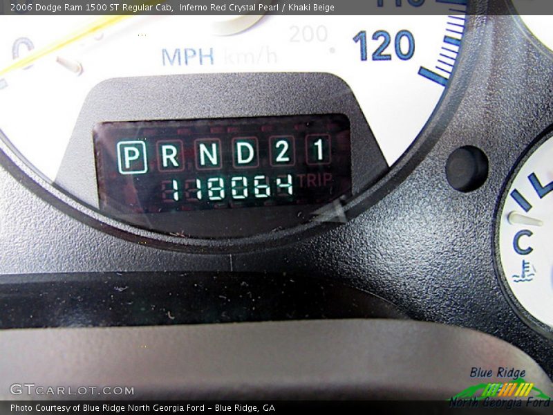 Inferno Red Crystal Pearl / Khaki Beige 2006 Dodge Ram 1500 ST Regular Cab