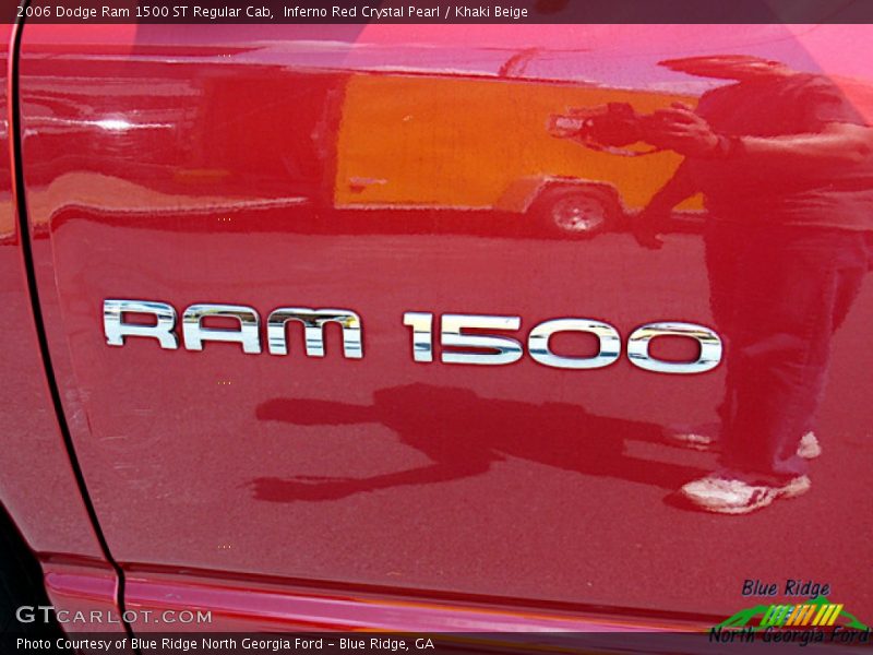 Inferno Red Crystal Pearl / Khaki Beige 2006 Dodge Ram 1500 ST Regular Cab