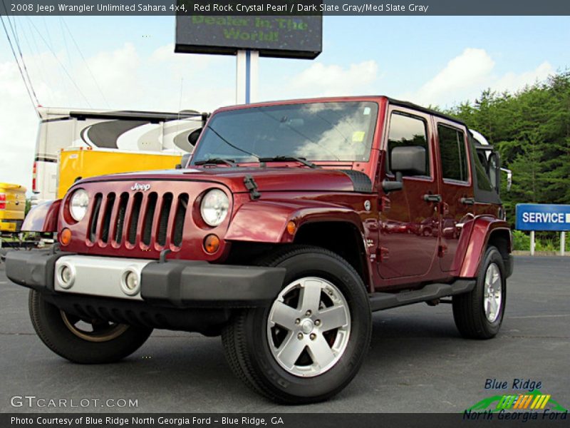 Red Rock Crystal Pearl / Dark Slate Gray/Med Slate Gray 2008 Jeep Wrangler Unlimited Sahara 4x4