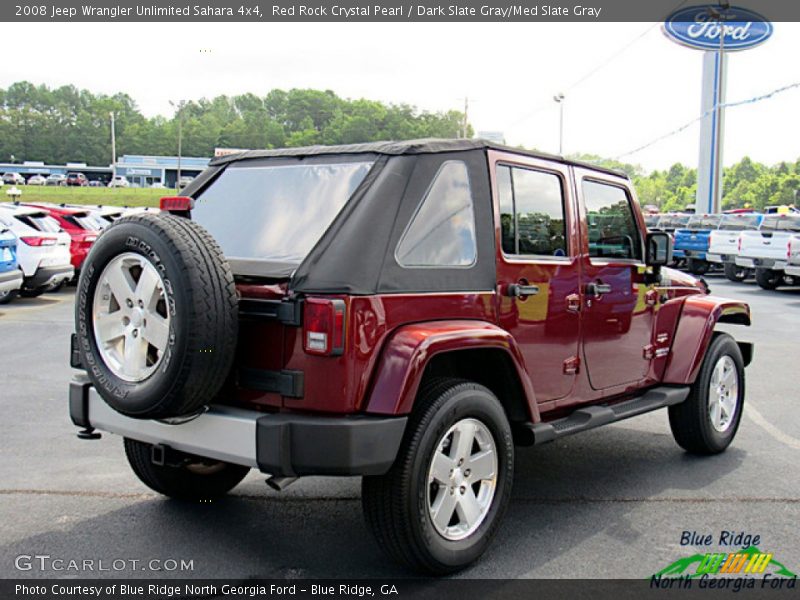 Red Rock Crystal Pearl / Dark Slate Gray/Med Slate Gray 2008 Jeep Wrangler Unlimited Sahara 4x4