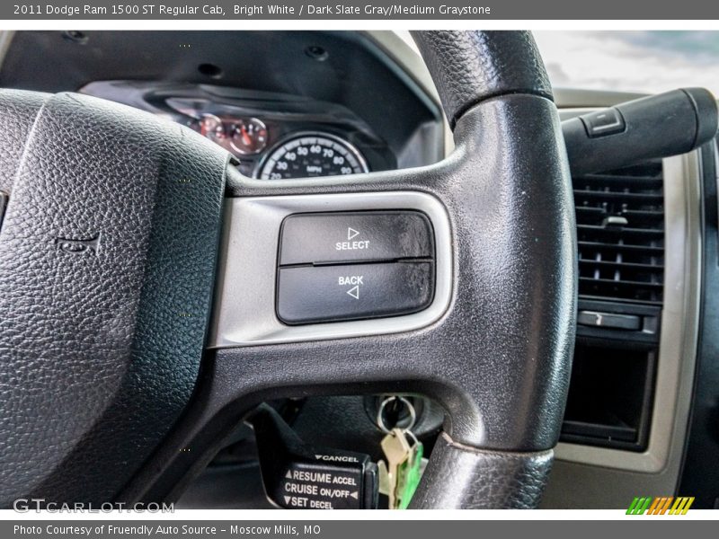 Bright White / Dark Slate Gray/Medium Graystone 2011 Dodge Ram 1500 ST Regular Cab