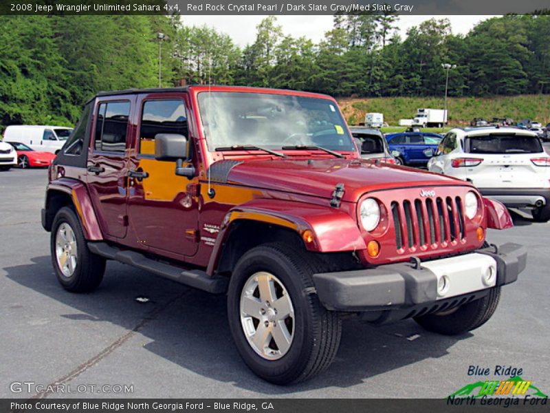 Red Rock Crystal Pearl / Dark Slate Gray/Med Slate Gray 2008 Jeep Wrangler Unlimited Sahara 4x4