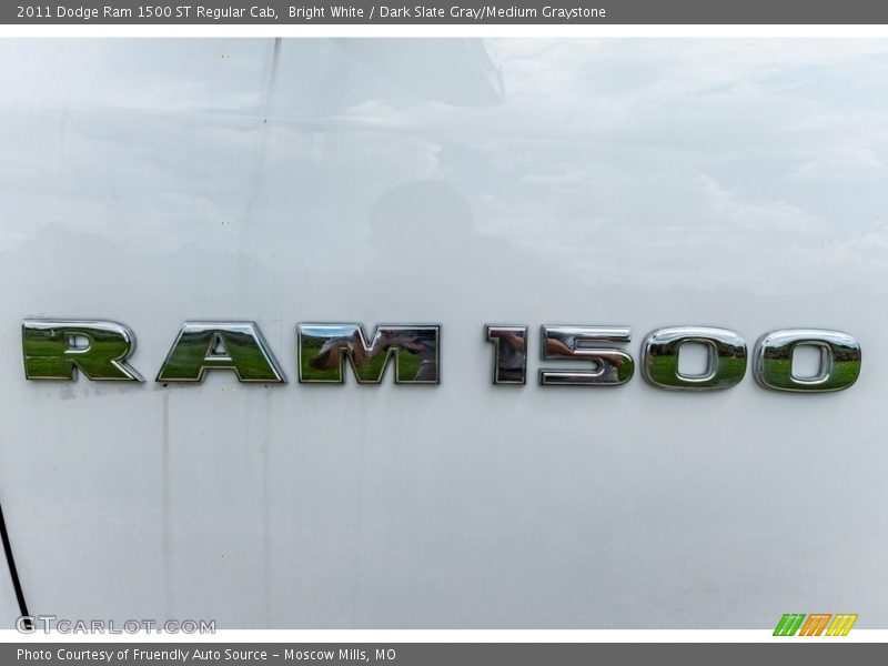 Bright White / Dark Slate Gray/Medium Graystone 2011 Dodge Ram 1500 ST Regular Cab