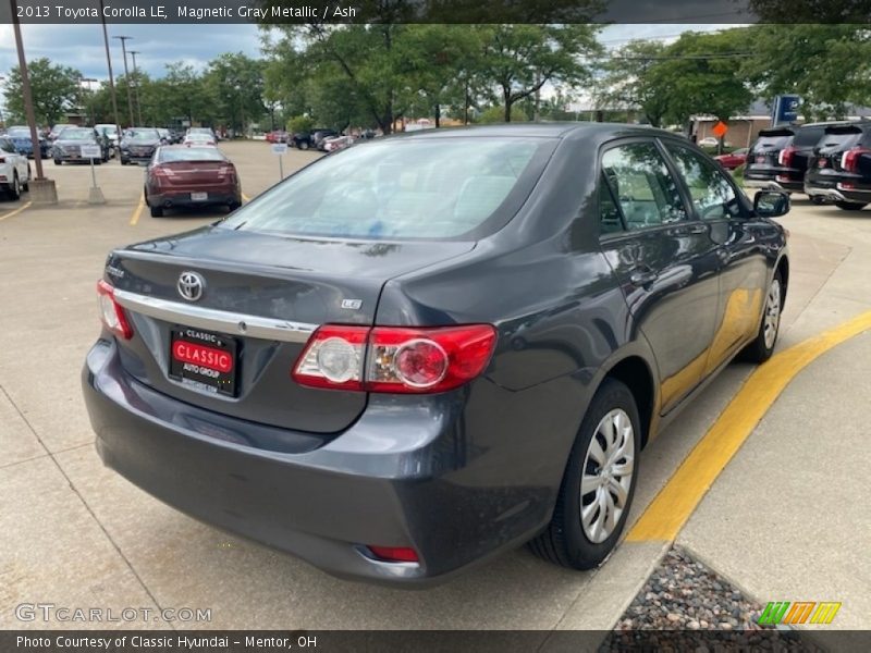 Magnetic Gray Metallic / Ash 2013 Toyota Corolla LE