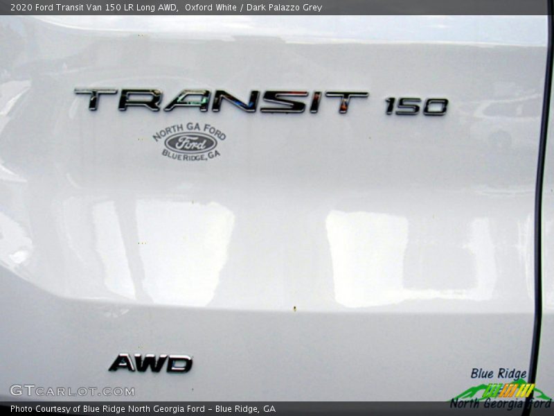 Oxford White / Dark Palazzo Grey 2020 Ford Transit Van 150 LR Long AWD