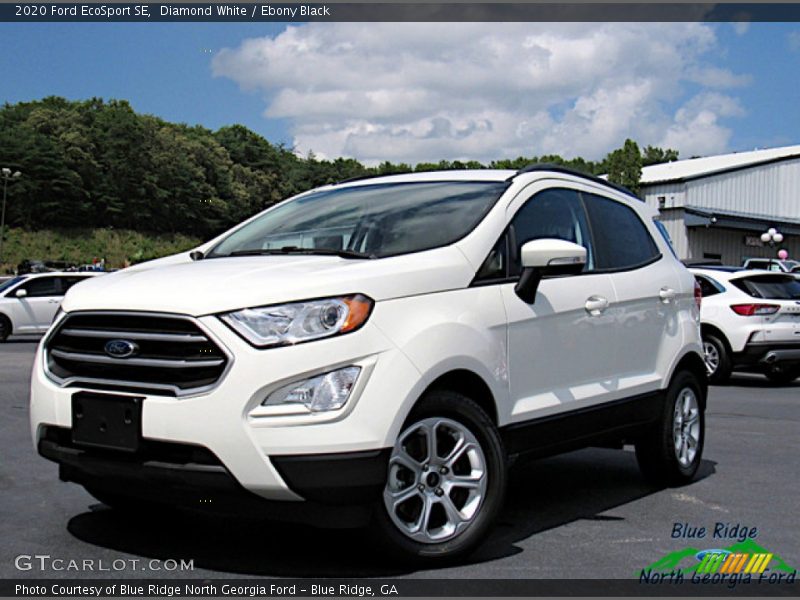 Diamond White / Ebony Black 2020 Ford EcoSport SE