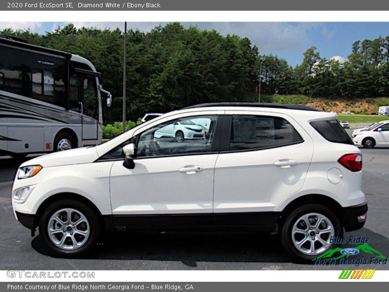 Diamond White / Ebony Black 2020 Ford EcoSport SE