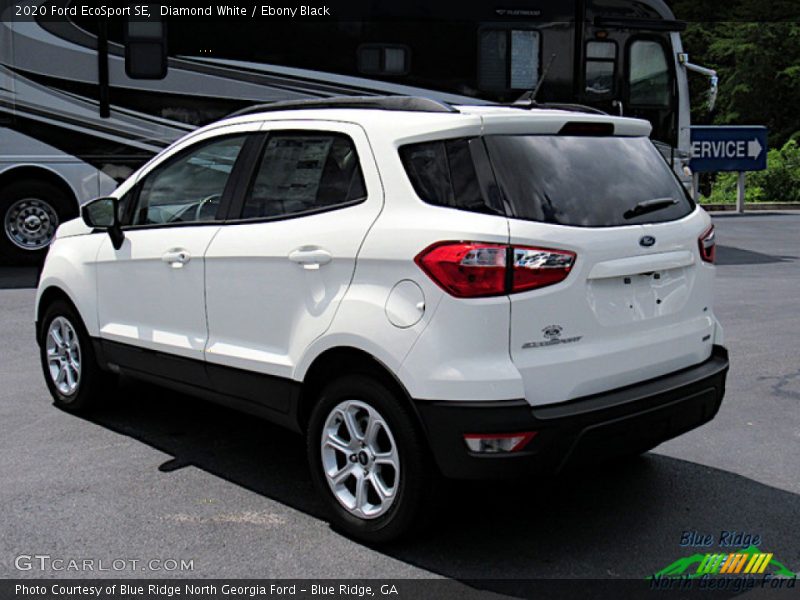 Diamond White / Ebony Black 2020 Ford EcoSport SE