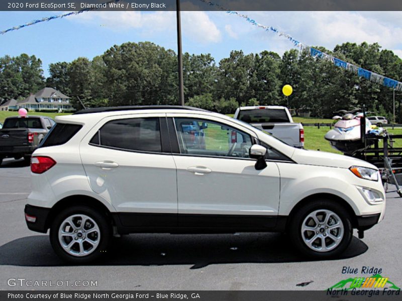 Diamond White / Ebony Black 2020 Ford EcoSport SE