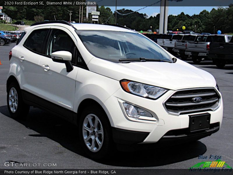 Diamond White / Ebony Black 2020 Ford EcoSport SE
