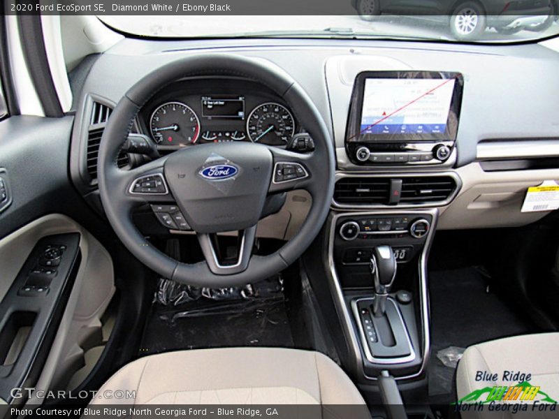 Diamond White / Ebony Black 2020 Ford EcoSport SE