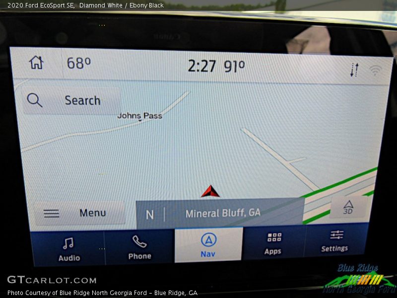 Diamond White / Ebony Black 2020 Ford EcoSport SE