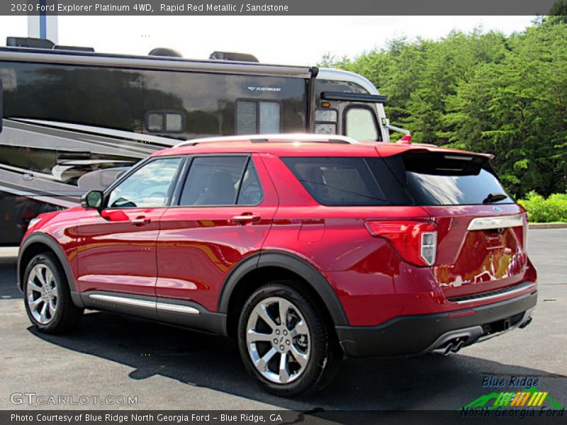 Rapid Red Metallic / Sandstone 2020 Ford Explorer Platinum 4WD