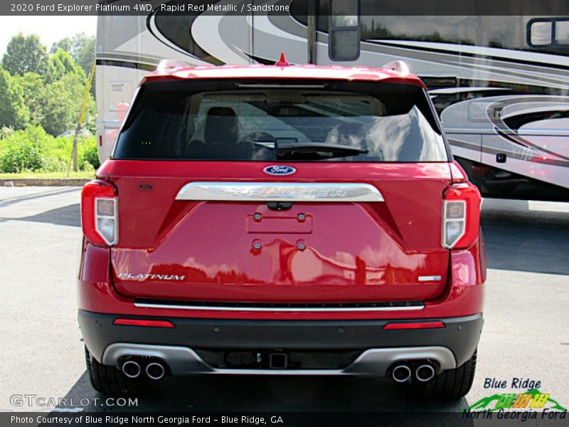 Rapid Red Metallic / Sandstone 2020 Ford Explorer Platinum 4WD