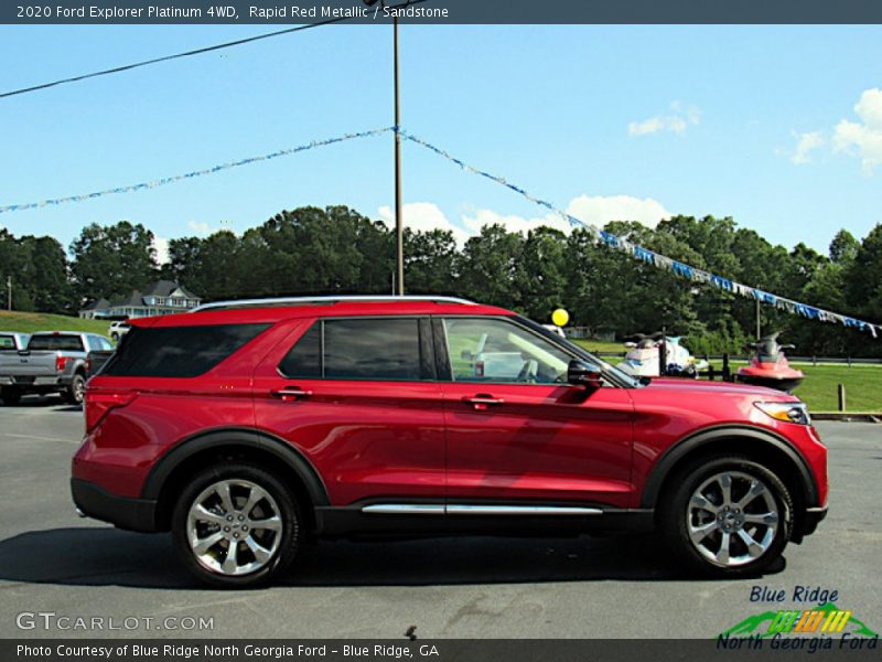 Rapid Red Metallic / Sandstone 2020 Ford Explorer Platinum 4WD