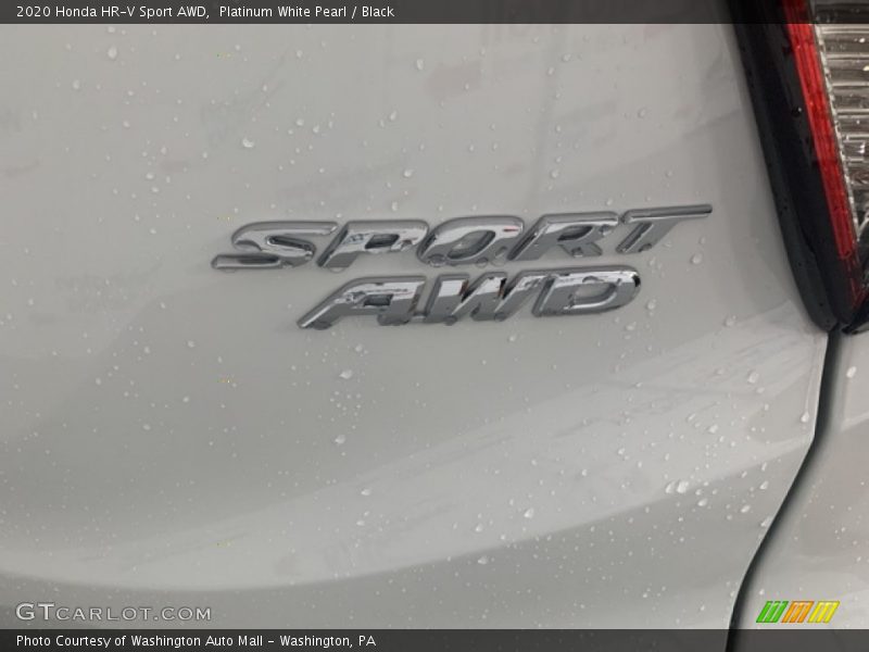 Platinum White Pearl / Black 2020 Honda HR-V Sport AWD
