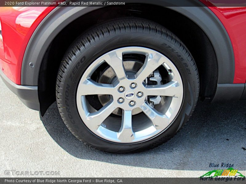 Rapid Red Metallic / Sandstone 2020 Ford Explorer Platinum 4WD