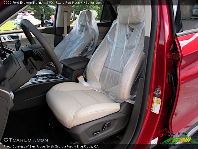 Rapid Red Metallic / Sandstone 2020 Ford Explorer Platinum 4WD