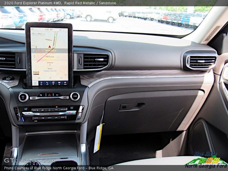 Rapid Red Metallic / Sandstone 2020 Ford Explorer Platinum 4WD