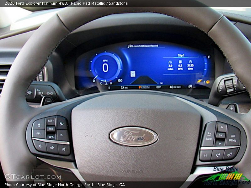 Rapid Red Metallic / Sandstone 2020 Ford Explorer Platinum 4WD