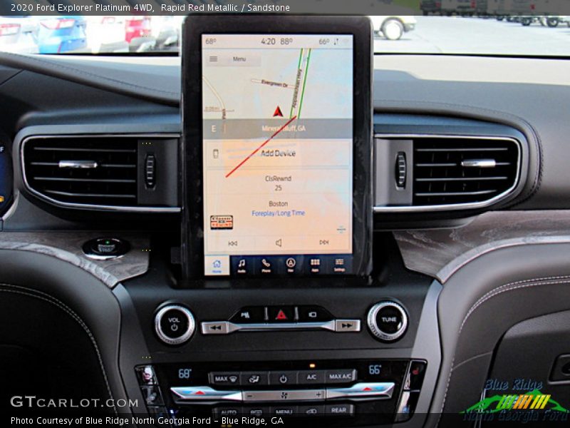 Rapid Red Metallic / Sandstone 2020 Ford Explorer Platinum 4WD