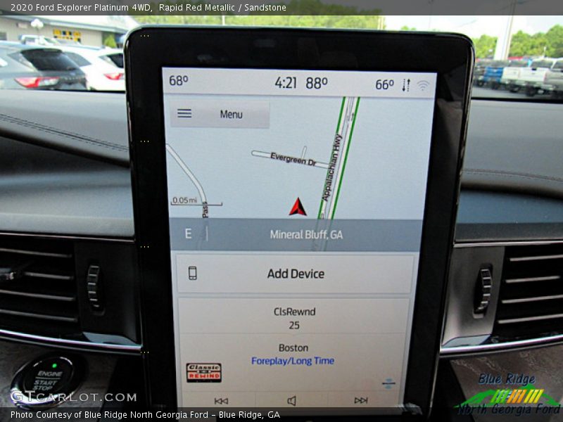 Rapid Red Metallic / Sandstone 2020 Ford Explorer Platinum 4WD