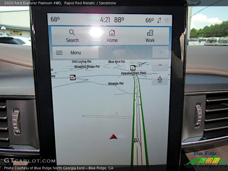 Rapid Red Metallic / Sandstone 2020 Ford Explorer Platinum 4WD