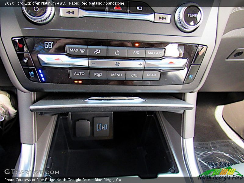 Rapid Red Metallic / Sandstone 2020 Ford Explorer Platinum 4WD