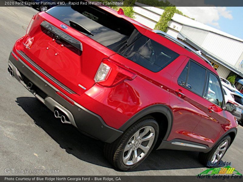 Rapid Red Metallic / Sandstone 2020 Ford Explorer Platinum 4WD