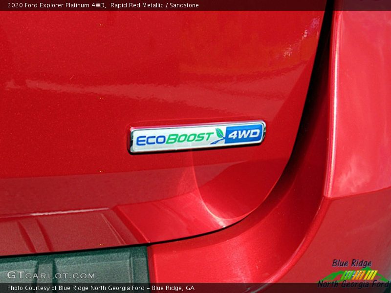 Rapid Red Metallic / Sandstone 2020 Ford Explorer Platinum 4WD
