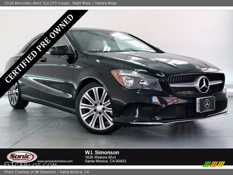 Night Black / Sahara Beige 2018 Mercedes-Benz CLA 250 Coupe