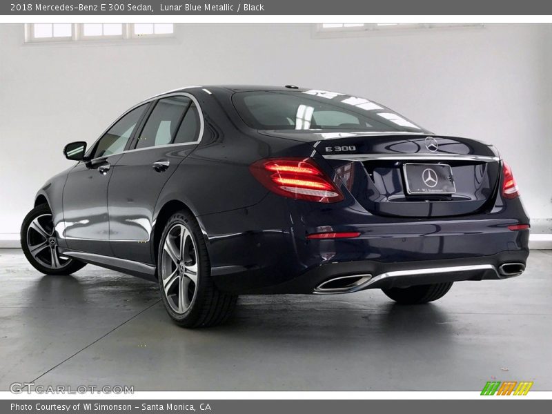 Lunar Blue Metallic / Black 2018 Mercedes-Benz E 300 Sedan