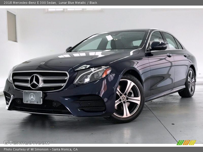 Lunar Blue Metallic / Black 2018 Mercedes-Benz E 300 Sedan