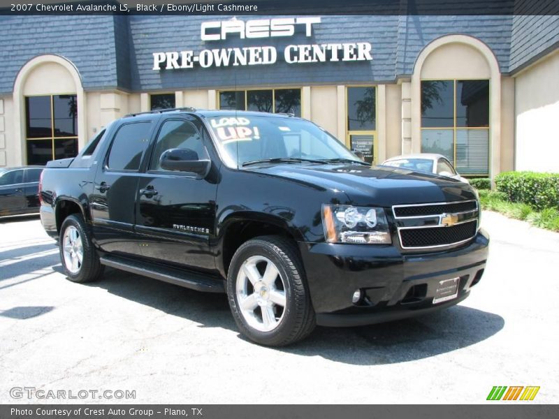 Black / Ebony/Light Cashmere 2007 Chevrolet Avalanche LS