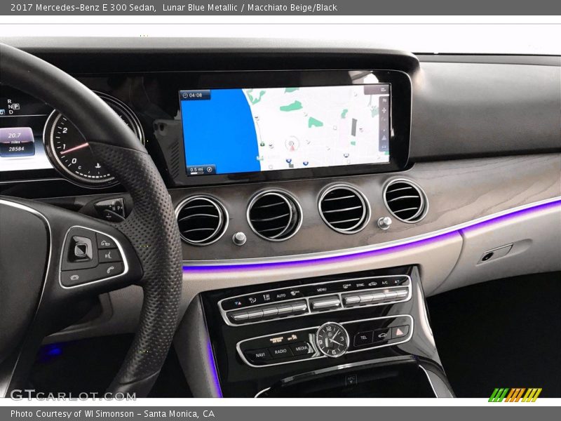 Lunar Blue Metallic / Macchiato Beige/Black 2017 Mercedes-Benz E 300 Sedan