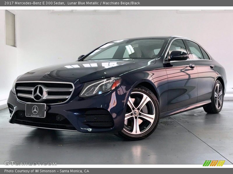 Lunar Blue Metallic / Macchiato Beige/Black 2017 Mercedes-Benz E 300 Sedan