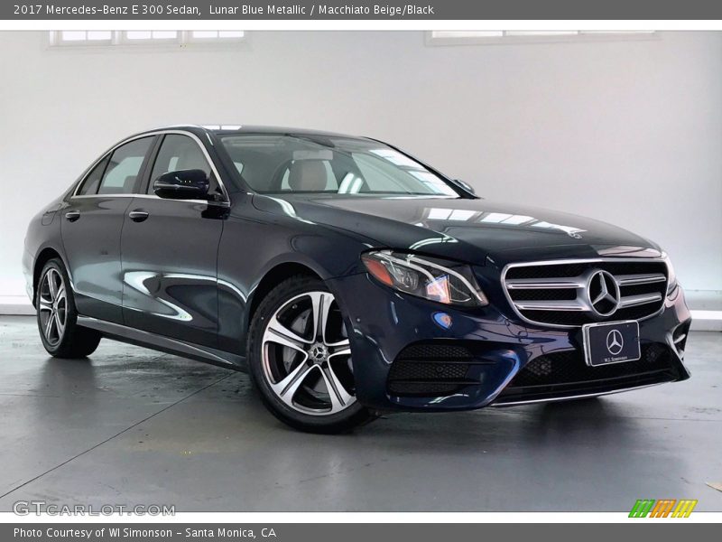 Lunar Blue Metallic / Macchiato Beige/Black 2017 Mercedes-Benz E 300 Sedan